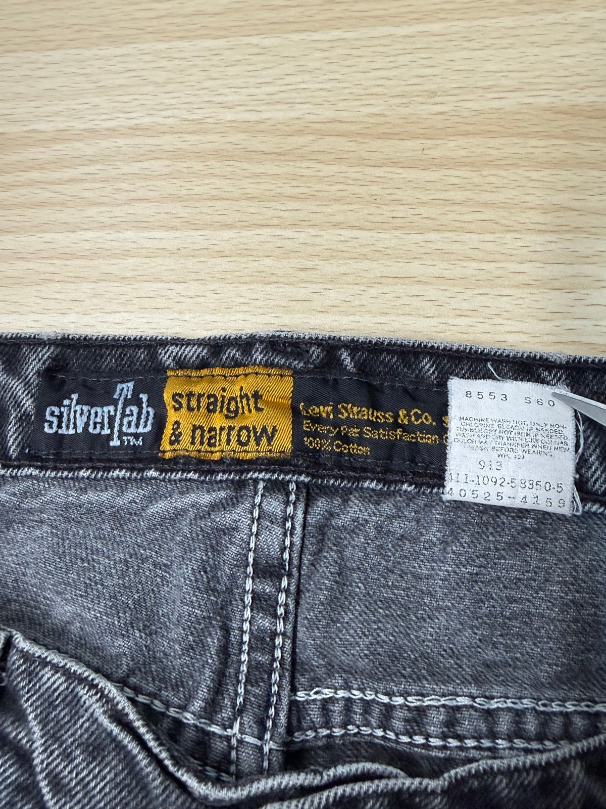 90's Levi's「Silver tab」ブラックデニムパンツ