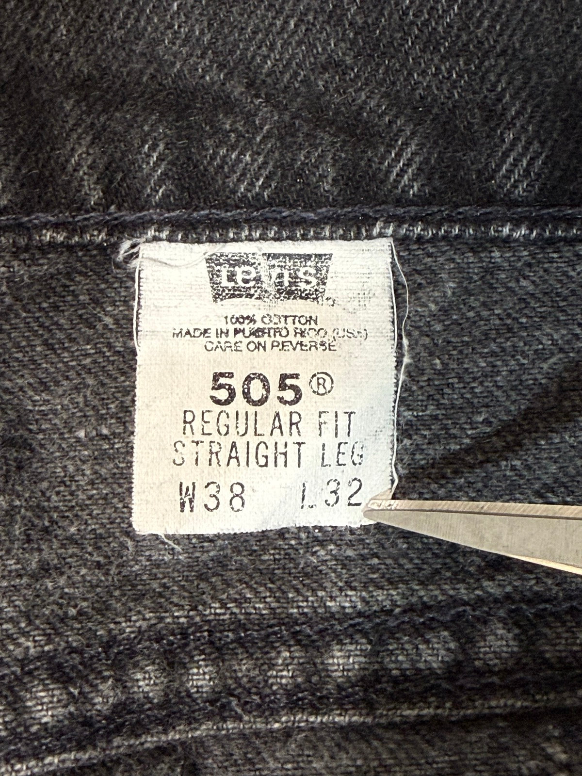 90's Levi's「505」USA製 ブラックデニムパンツ