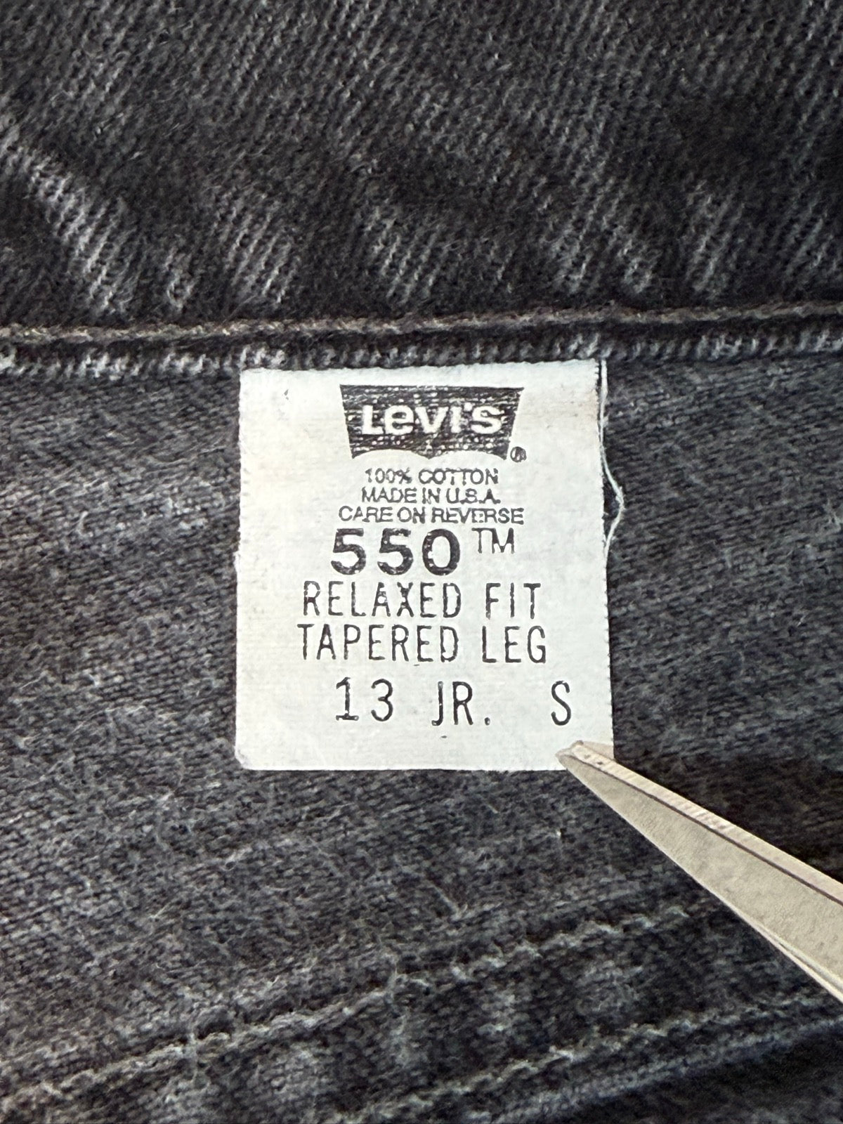 90's Levi's「550」USA製 ブラックデニムパンツ