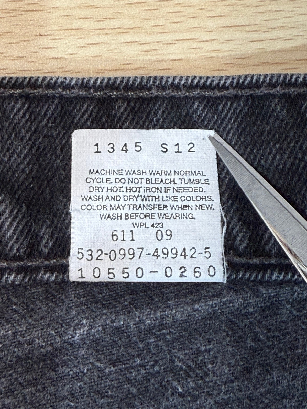 90's Levi's「550」USA製 ブラックデニムパンツ