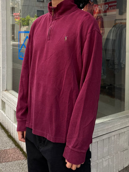 00's RALPH LAUREN ハーフジップニット
