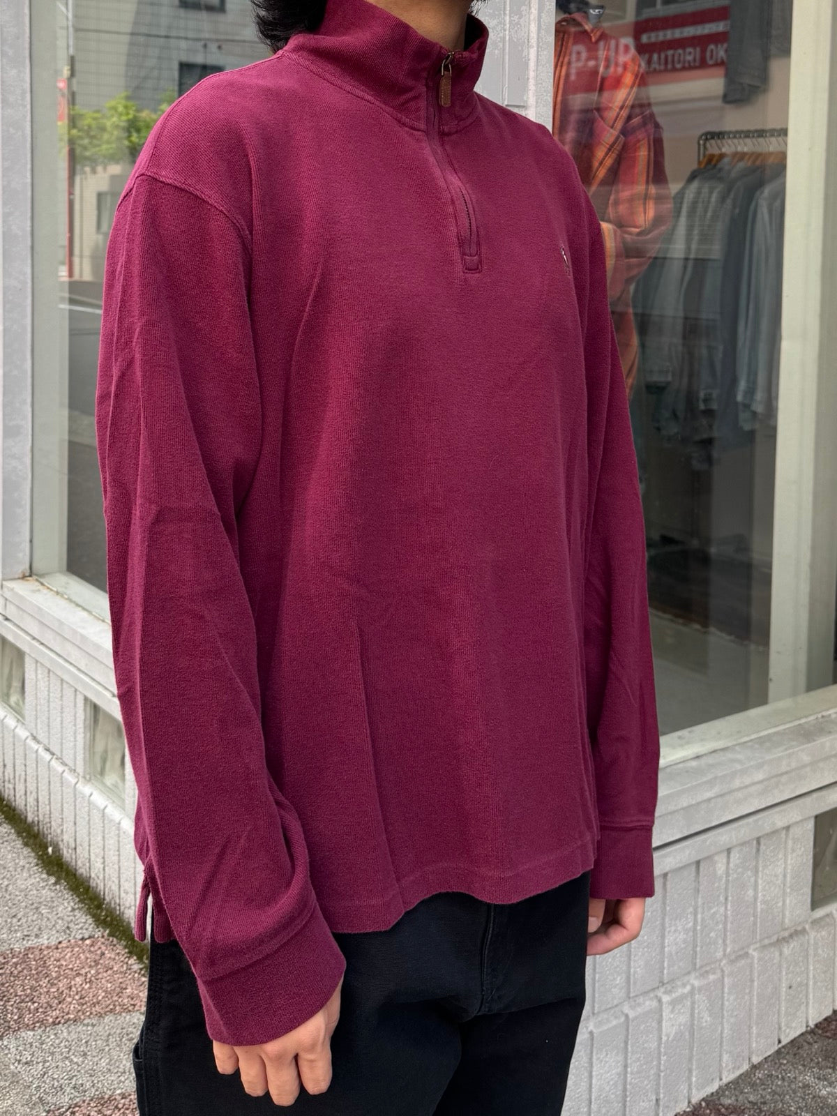 00's RALPH LAUREN ハーフジップニット