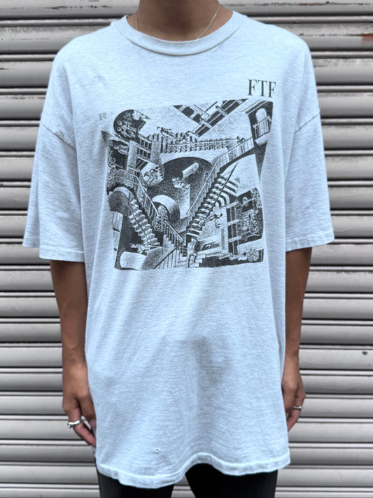90’s Maurits Cornelis Escher 「Relativity」アートTシャツ
