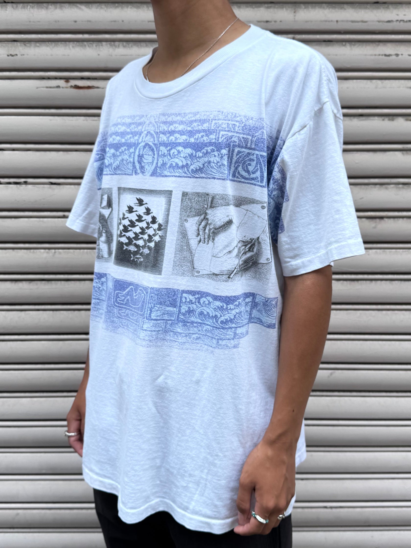 90’s ESCHER「モンタージュ」アートTシャツ