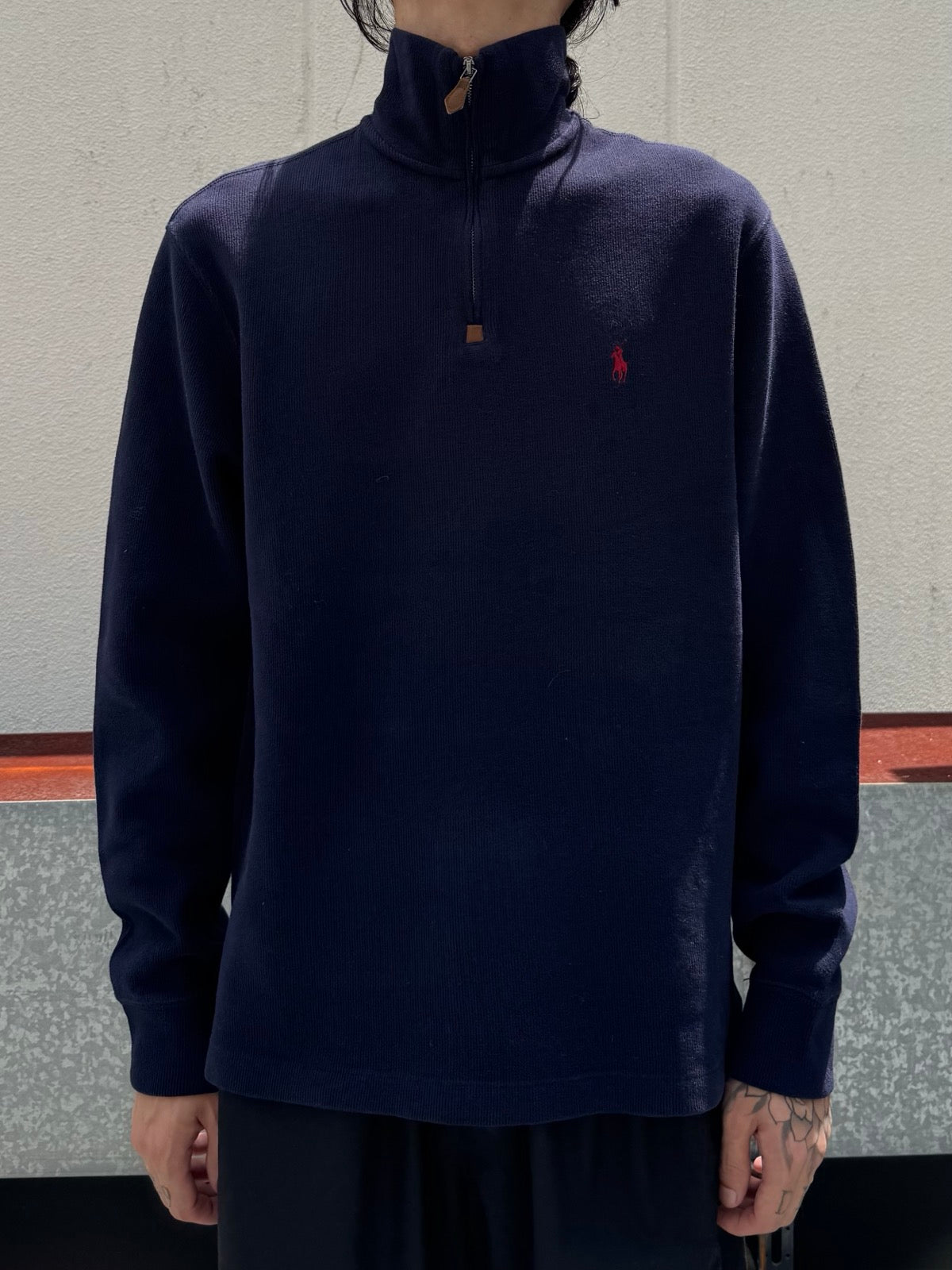 90’s「RALPH LAUREN」ハーフジップニット