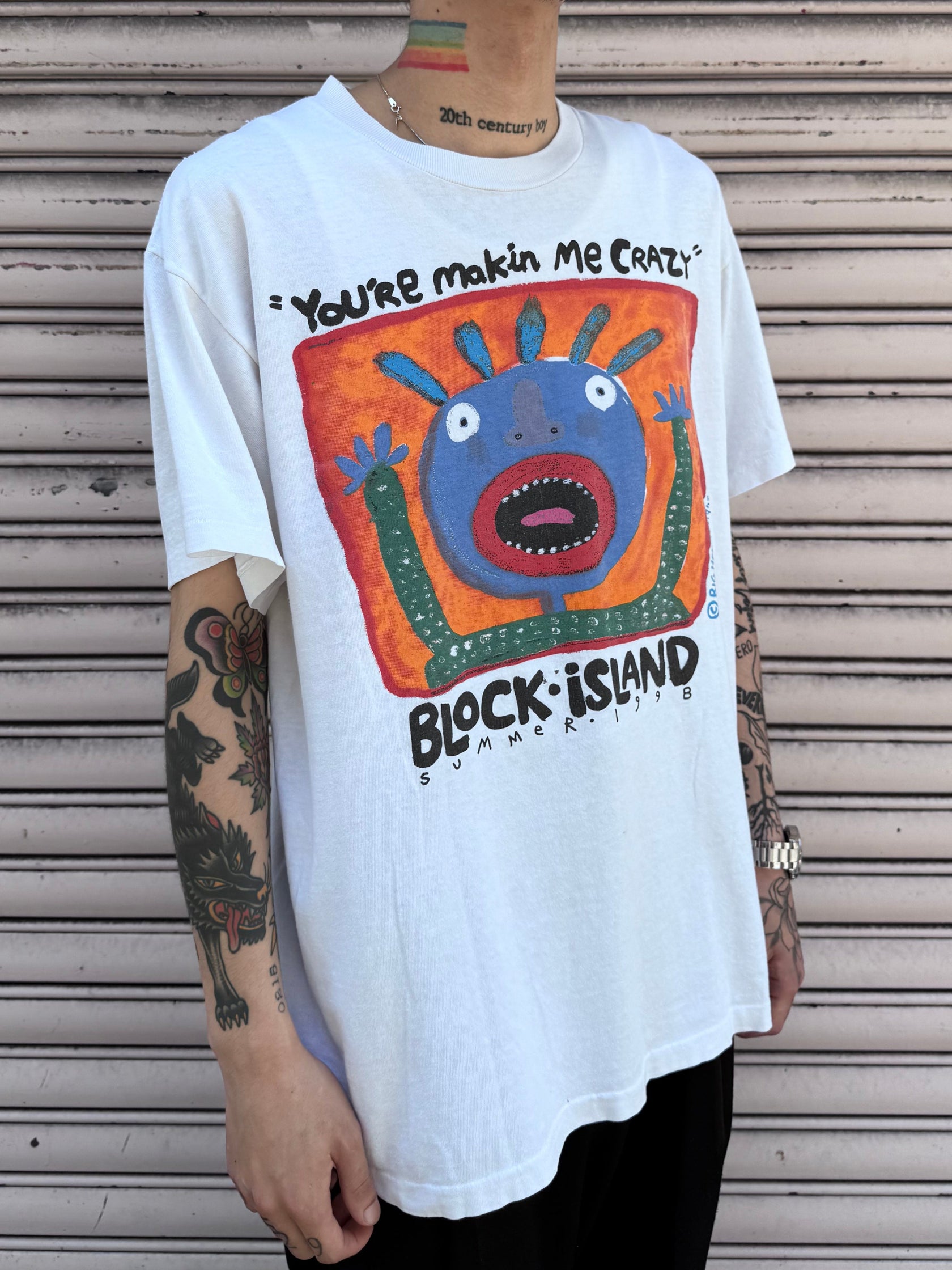 90’s BIOCK ISIAND「You’re Makin Me Crazy」USA製 アートTシャツ