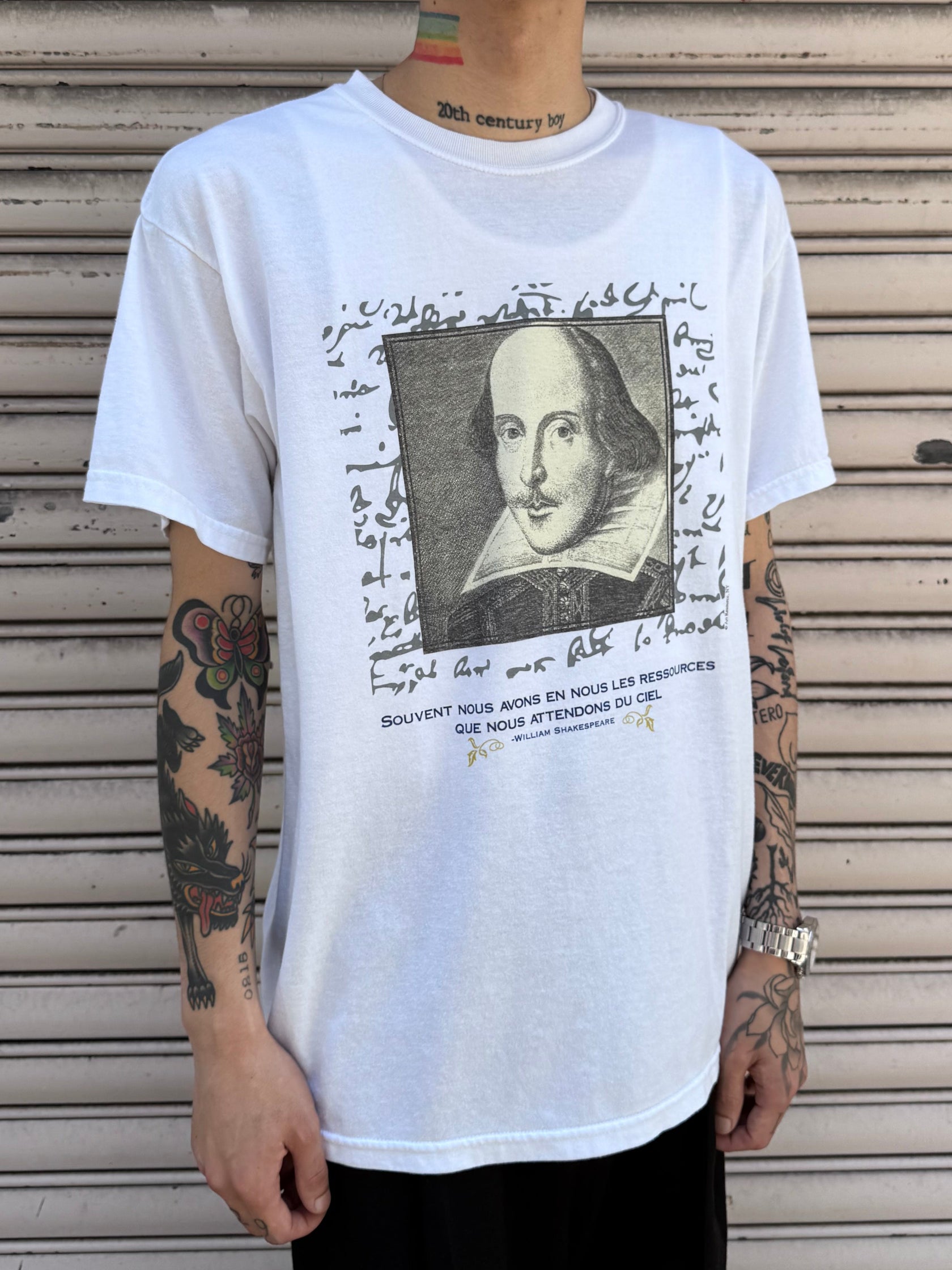 00’s「WiIIiam Shakespeare」アートTシャツ