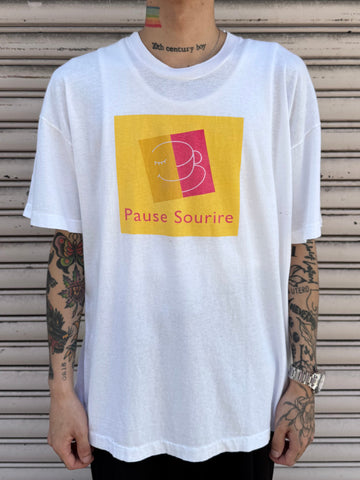 90’s「Pause Sourire」アートTシャツ