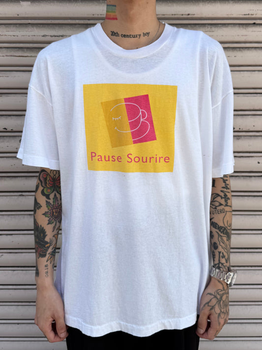 90’s「Pause Sourire」アートTシャツ