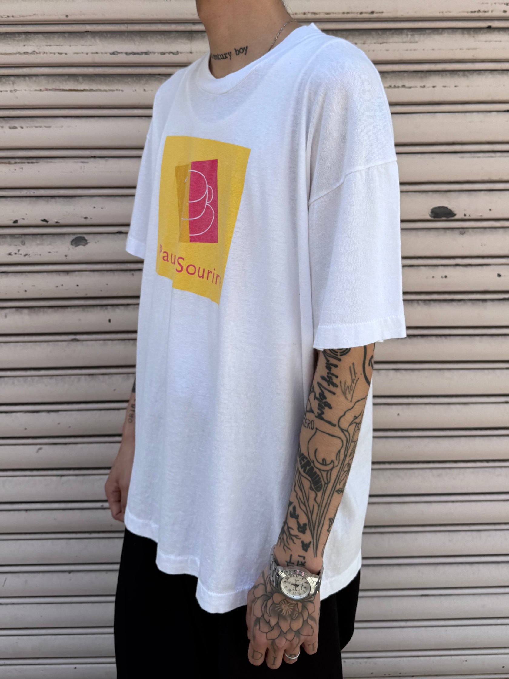 90’s「Pause Sourire」アートTシャツ