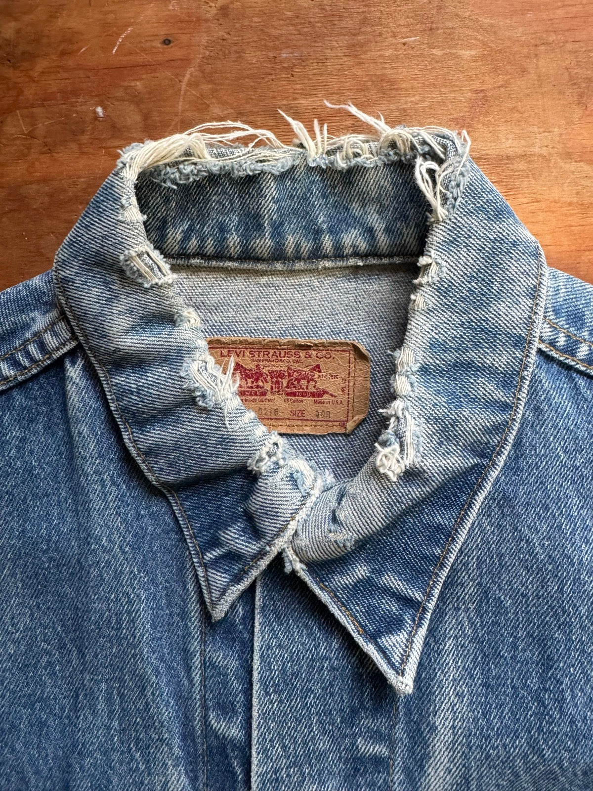 90s USA製 Levi's 70506-0216 デニムジャケット 40 90's Levi's 70506-0216 裏フランネル デニムジャケット 表記(40) USA