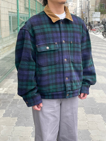 90's RALPH LAUREN ウールチェックジャケット