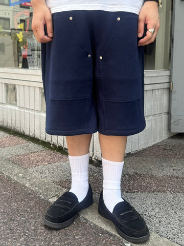 REMAKE  SWEATS DOUBLE KNEE SHORTS