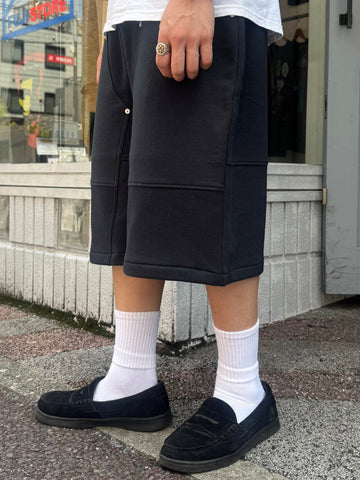 REMAKE  SWEATS DOUBLE KNEE SHORTS