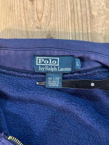 90's RALPH LAUREN 「U.S.A.」ハーフジップスウェット　