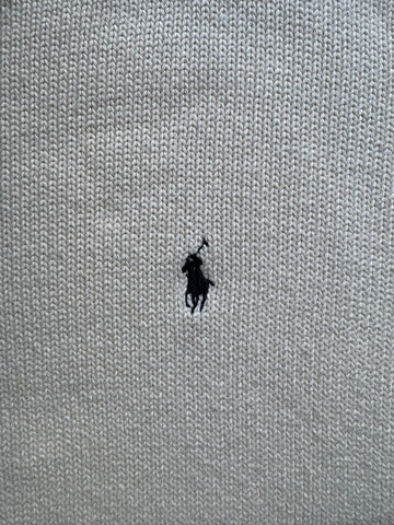 90's RALPH LAUREN 「CREW NECK」ワンポイントコットンニットセーター