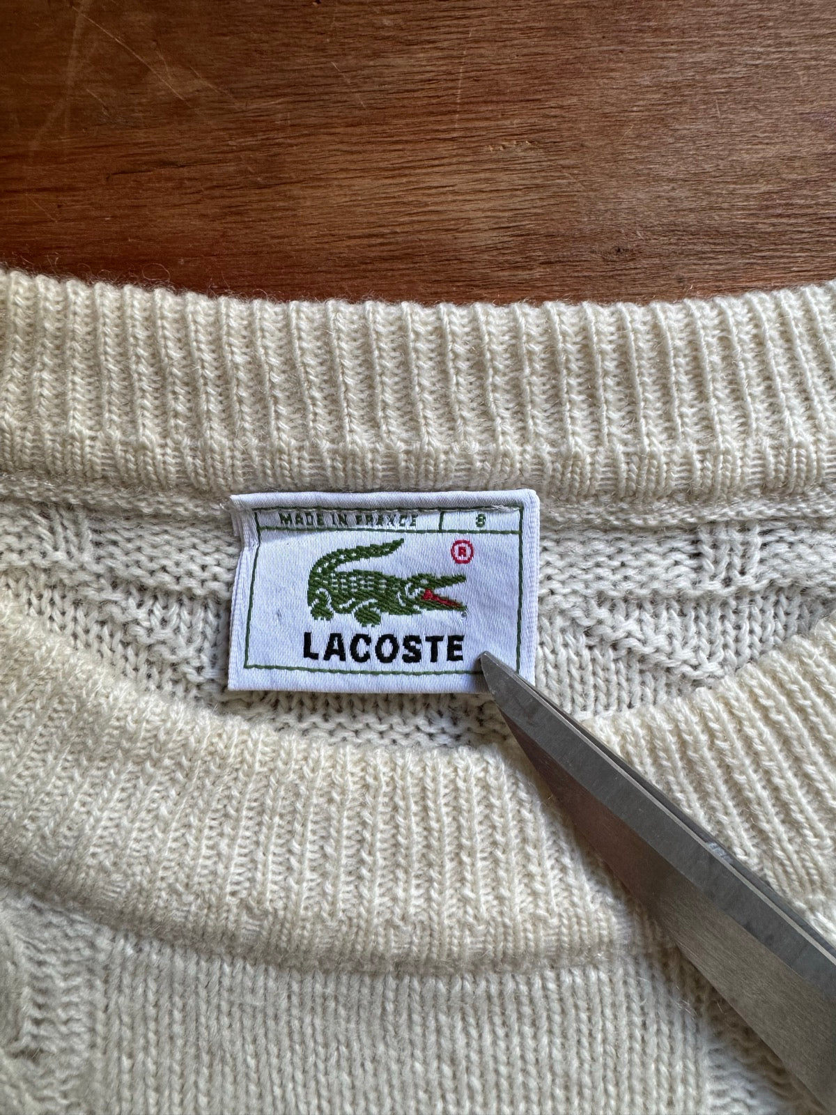 80's LACOSTE「cable」セーター