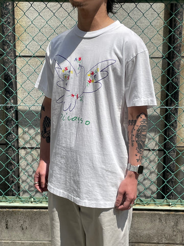 90's PABLO PICASSO「平和の鳩」アートTシャツ