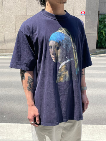 00's JOHANNES VERMEER「真珠の耳飾りの少女」アートTシャツ
