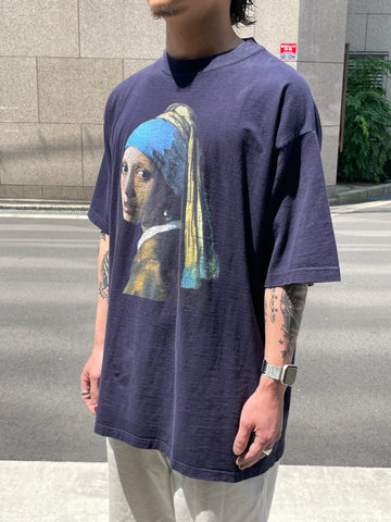 00's JOHANNES VERMEER「真珠の耳飾りの少女」アートTシャツ