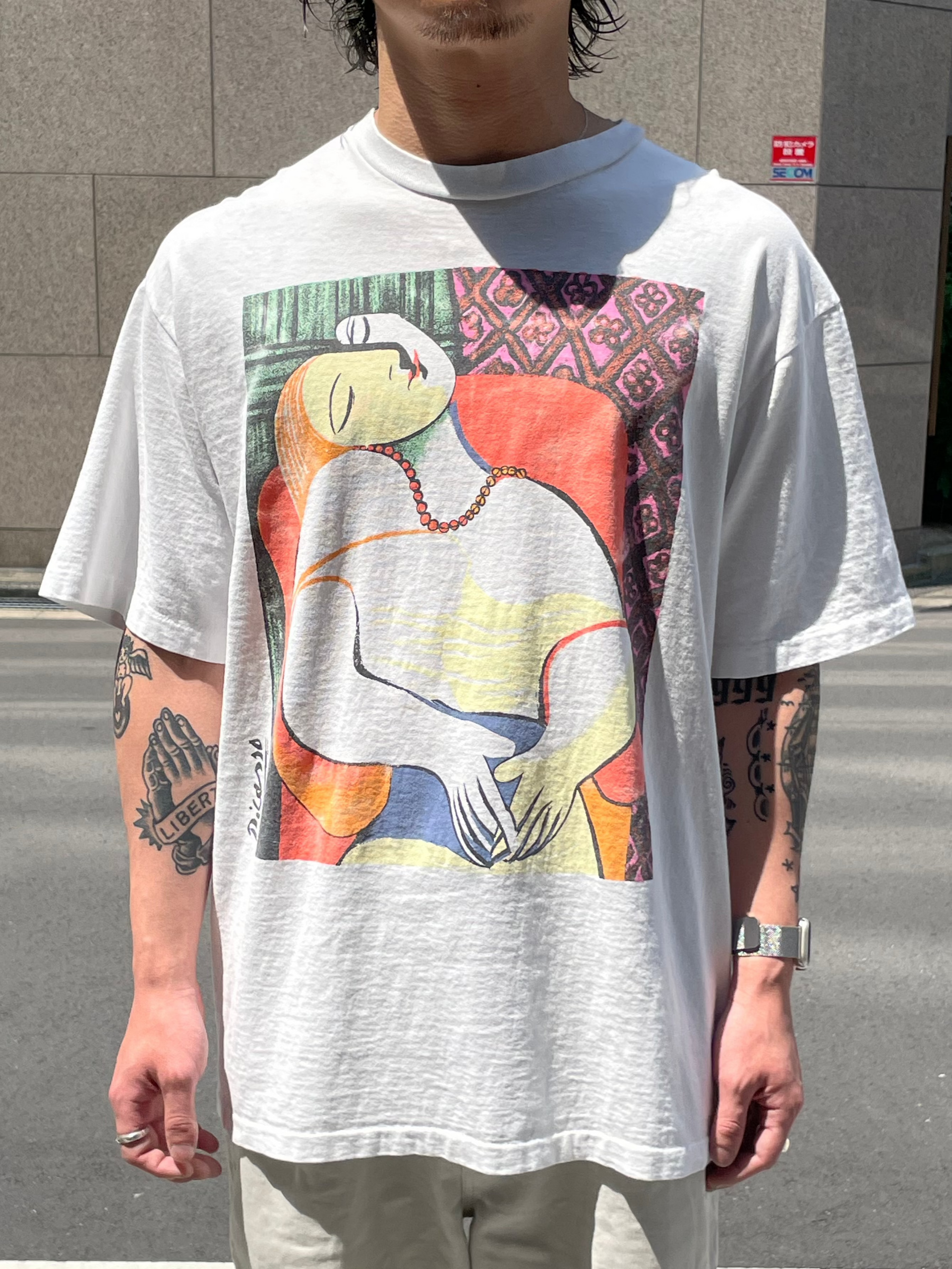 90's PABLO PICASSO 「夢」アートTシャツ – FUJI STORE