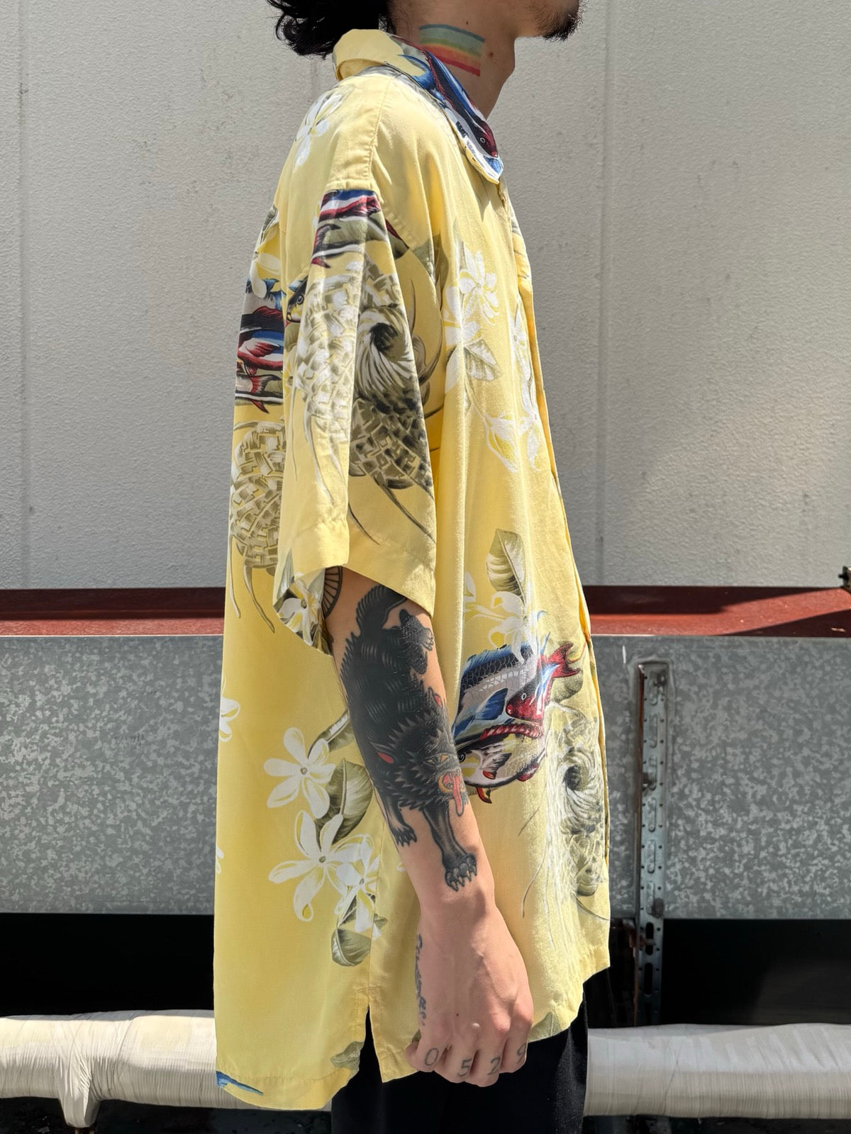 00's PATAGONIA「Pataloha」Fish＆Flower柄　アロハシャツ