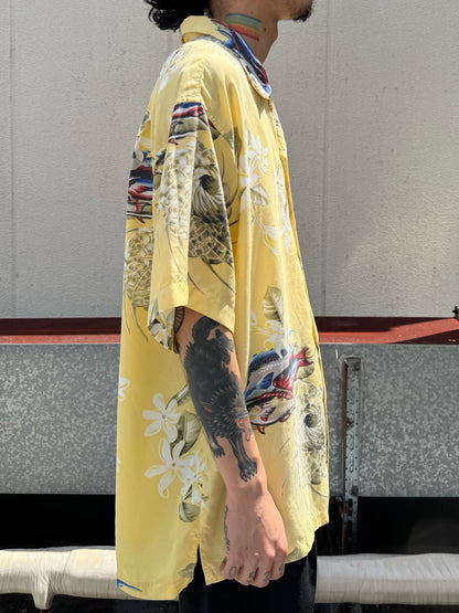 00's PATAGONIA「Pataloha」Fish＆Flower柄　アロハシャツ