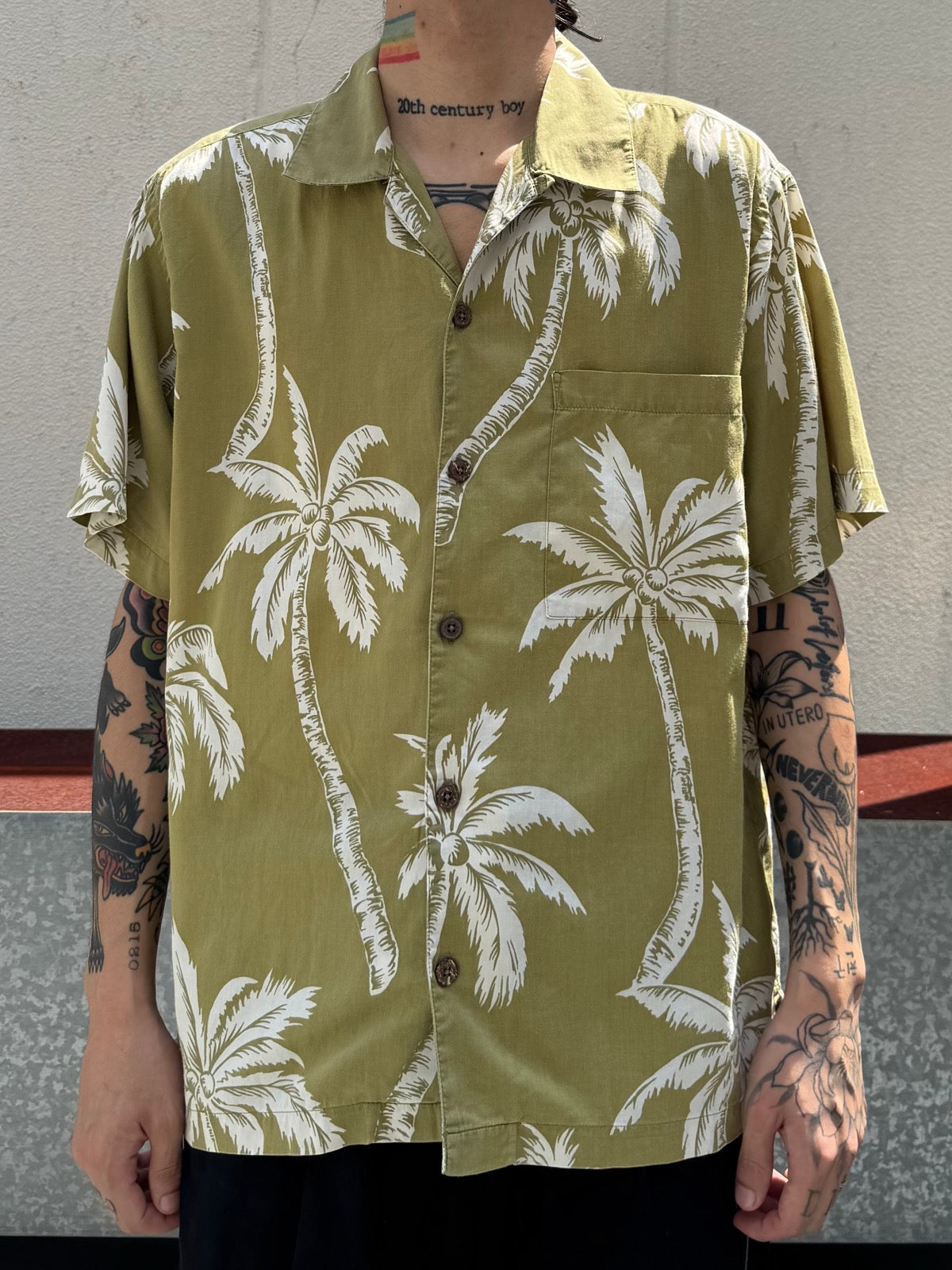 00's PATAGONIA「Pataloha」ヤシの木柄　アロハシャツ