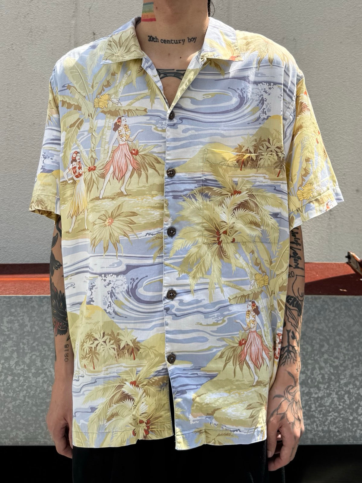 00's PATAGONIA「Pataloha」ヤシの木柄　アロハシャツ