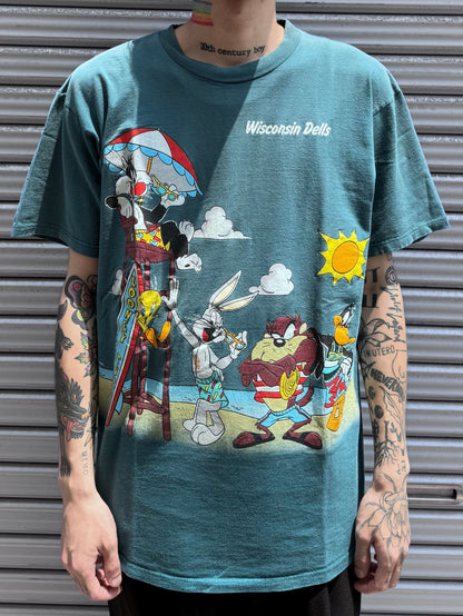 90’s LOONEY TUNES 「Wisconsin Dells」USA製 キャラクターTシャツ