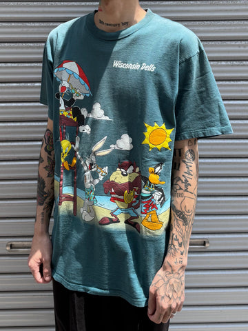 90’s LOONEY TUNES 「Wisconsin Dells」USA製 キャラクターTシャツ