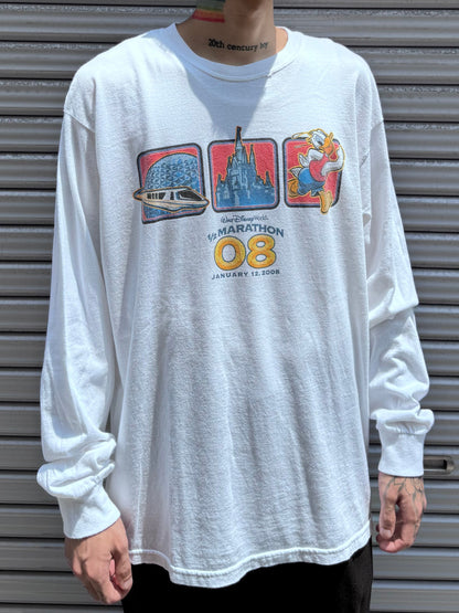00’s DISNEY 「Half Marathon Donald」キャラクターTシャツ
