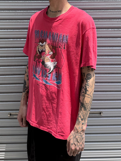 90’s～00’s LOONEY TUNES 「Tasmanian Twister × Outback Steak ＆ Oyster Bar」USA製 キャラクターTシャツ