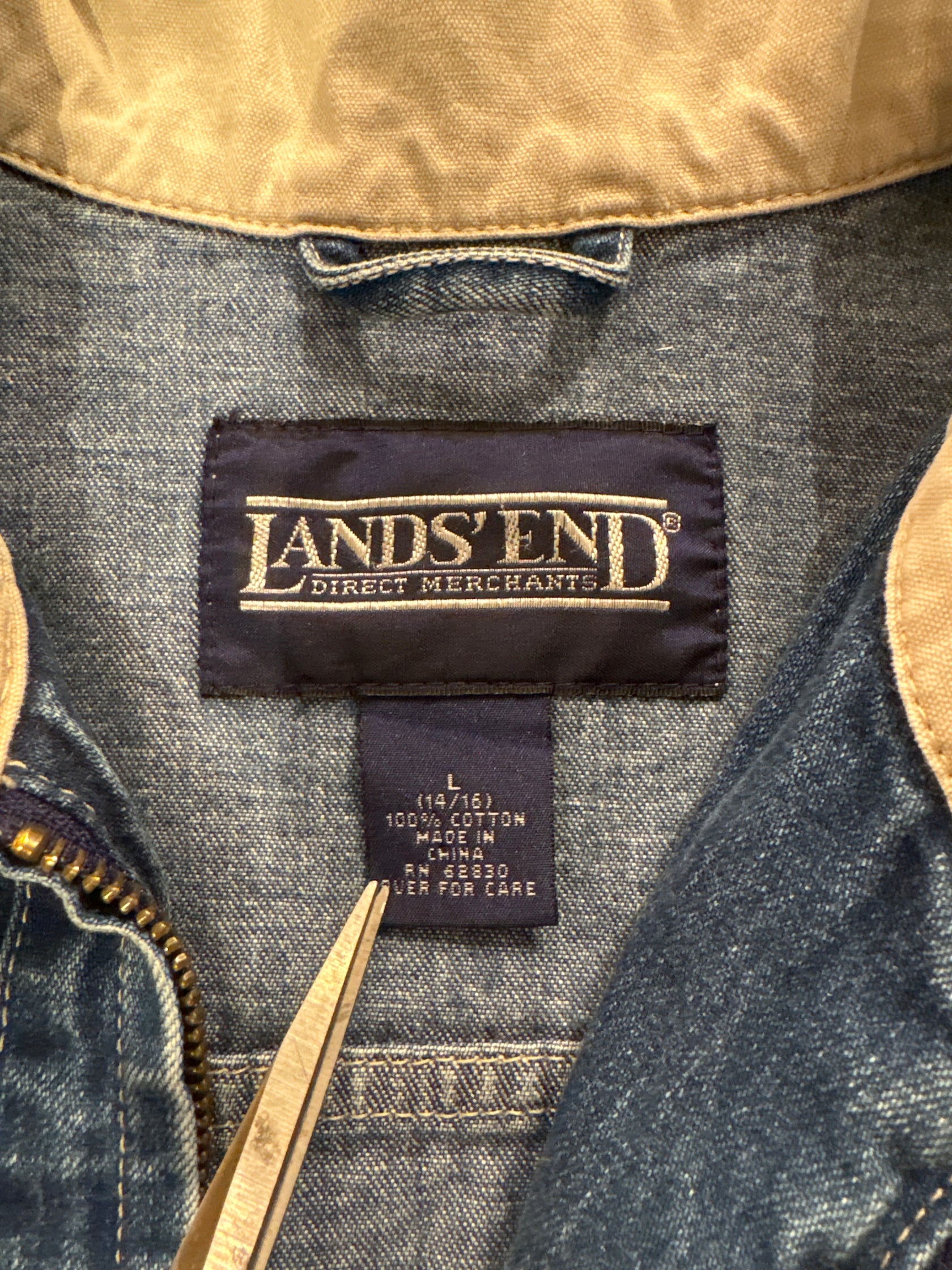 90's LANDS END デニムスウィングジャケット