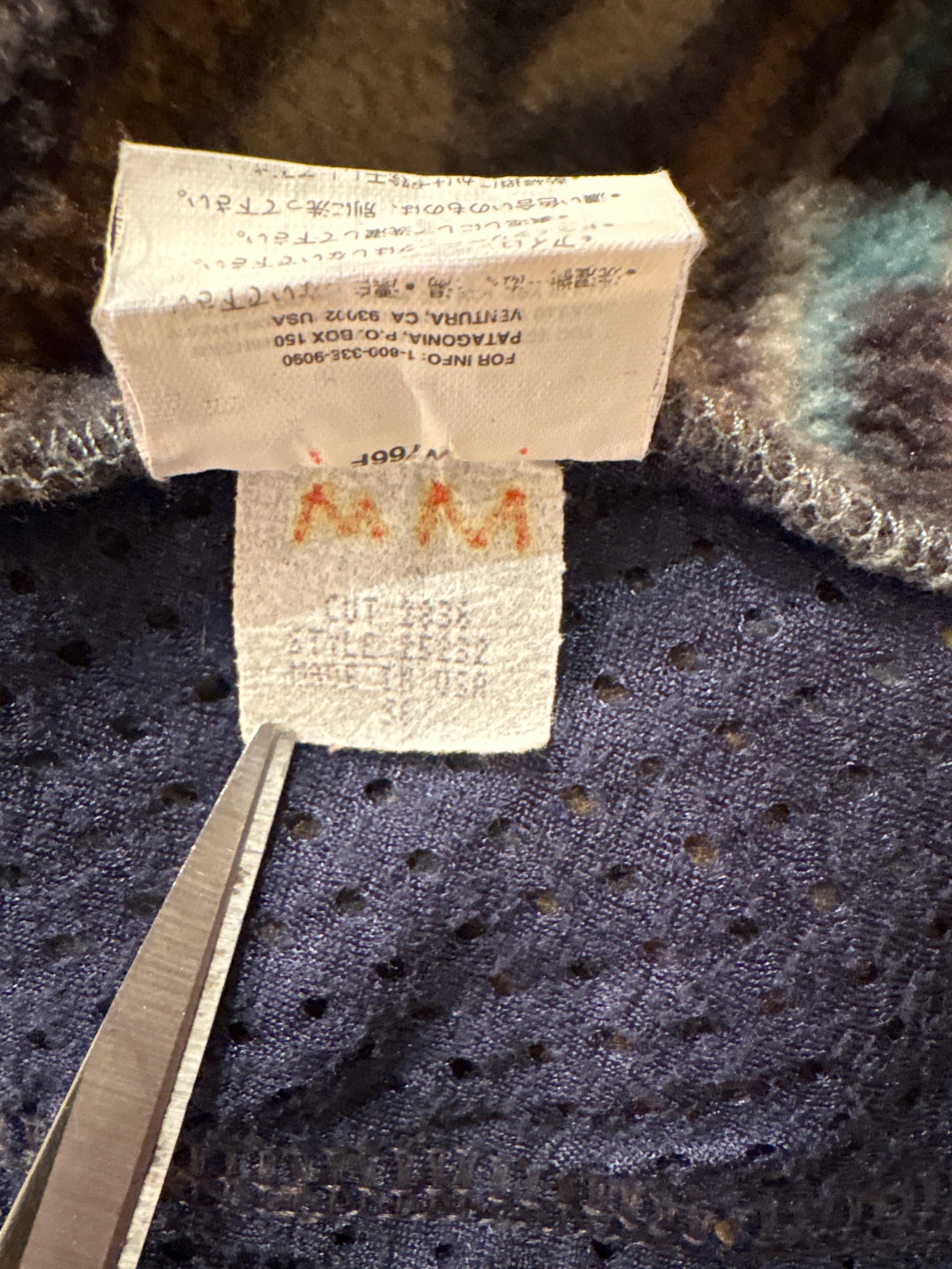90's patagonia「Half-Zip Synchilla Sweater」USA製　総柄フリース