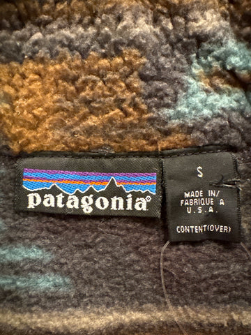 90's patagonia「Half-Zip Synchilla Sweater」USA製　総柄フリース