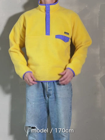 80s PATAGONIA 「Synchilla Snap-T」フリースプルオーバー　USA製
