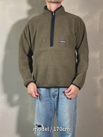 90's PATAGONIA「Synchilla Marsupial」ハーフジッププルオーバー