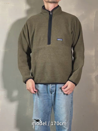 90's PATAGONIA「Synchilla Marsupial」ハーフジッププルオーバー