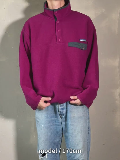 90's PATAGONIA 「Synchilla Snap-T」USA製 フリースプルオーバー